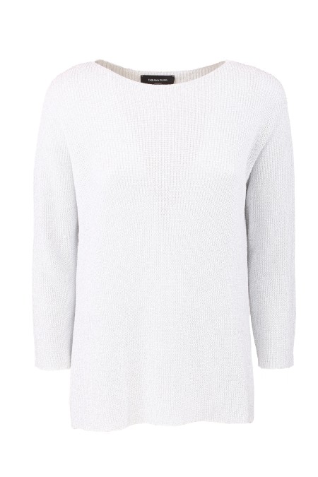 Shop FABIANA FILIPPI  Pullover: Fabiana Filippi cotton sweater.
Boat neck.
Long sleeves.
Composition: 70% Cotton 23% Viscose 7% Polyester.
Made in Italy.. MAD274F018H452-21